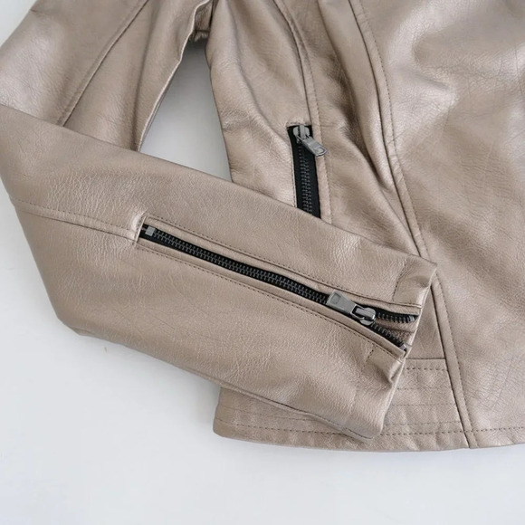 NWT LCW Casual Pewter Metallic Bomber Jacket - Picture 6 of 12